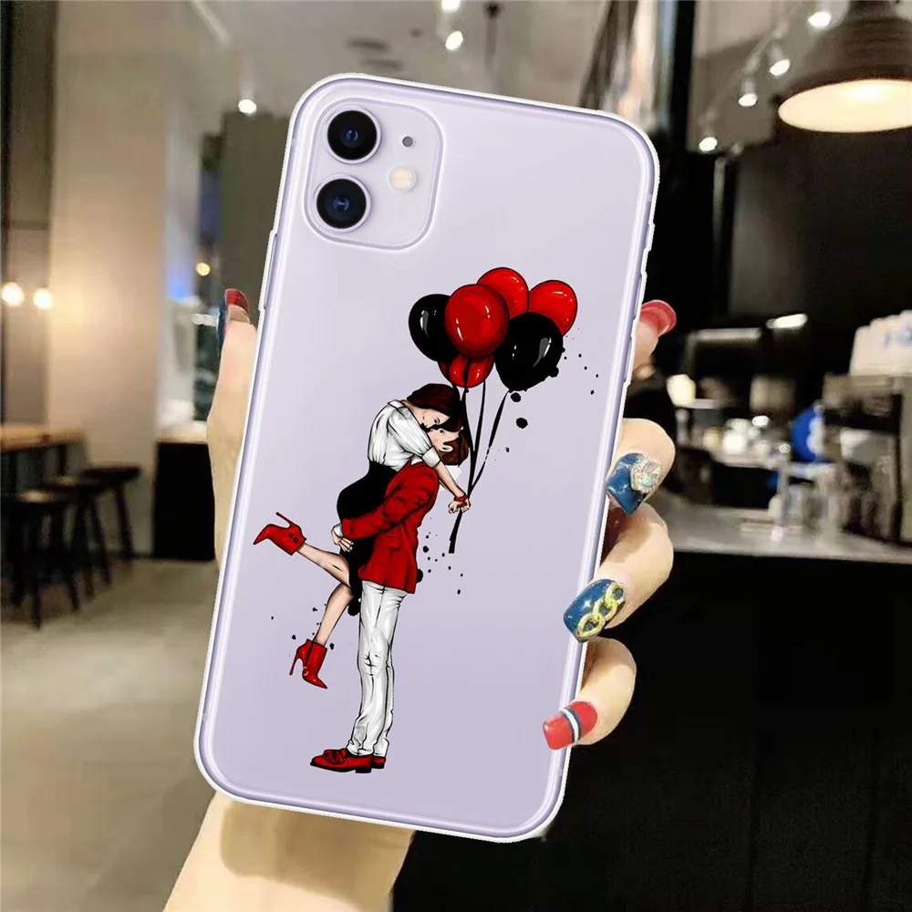 Fashion Couple Shockproof Silicone Soft Phone Case