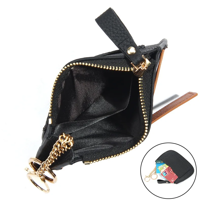 Mini Wallets Women First Layer Cow Leather Women Coin Purses Vintage Small Change Purse Coin Pouch Credit Card Wallet Money Bag