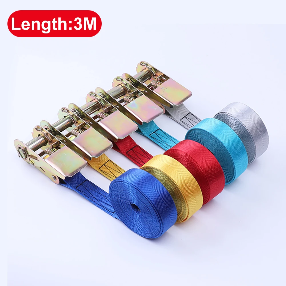 

3M Buckle Tie-Down Belt Cargo Straps For Car Motorcycle Bike With Metal Buckle Tow Rope Strong Ratchet Belt For Luggage Bag