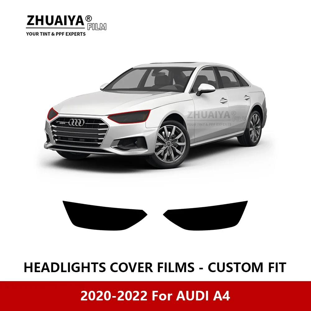 

For AUDI A4 2020-2022 Car Exterior Headlight Anti-scratch PPF precut Protective film Repair film Car stickers Accessories