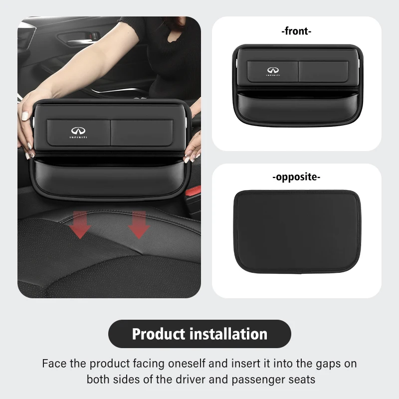 For Infiniti Car Seat Gap Pocket Storage Box Phone Holder Accessories QX50 QX30 QX60 G25 JX35 FX35 FX37 FX50 EX35 EX25 EX37