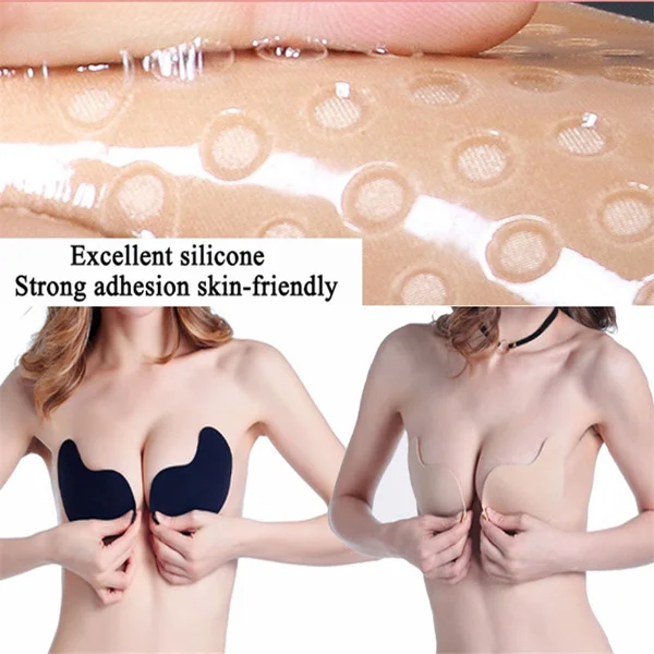 Invisible Strapless Adhesive Stick Bra Women Lingerie Seamless Strapless Push Up Bras Silicone Nipple Covers Bralette Underwear