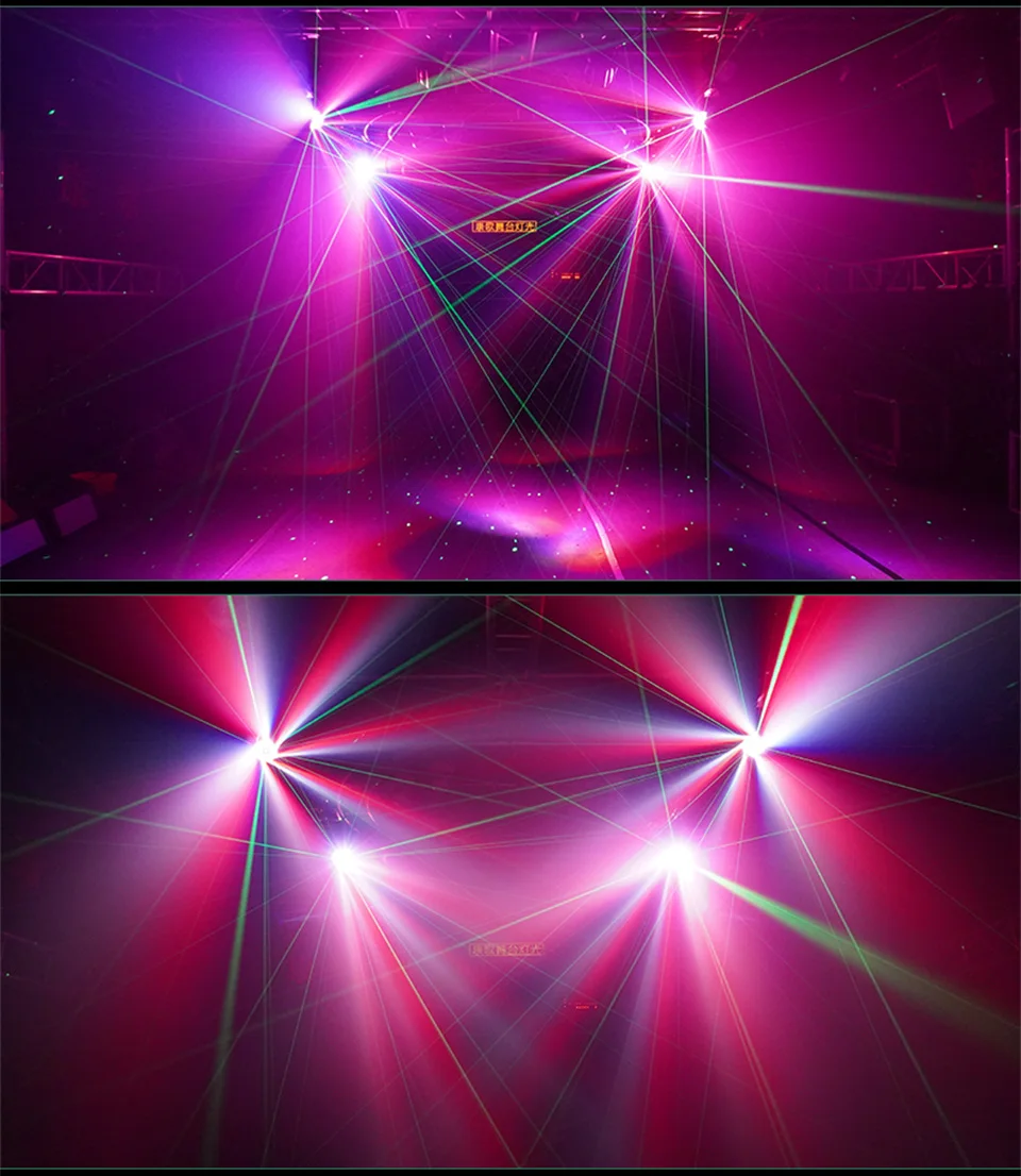 6x15W RGBW Moving Head Laser Light Led 4in1 Bee Eyes Stage Wash Beam Lights 18/2