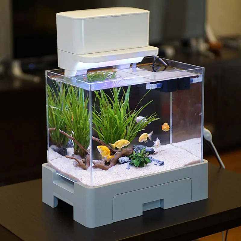 

Small Cube Fish Tank Skimmer Bio Media Reuse Light Cleaning Water Filter Turtle Ecopower Shrimp Peceras Hydro Tank Decoration