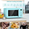 Retro Countertop Microwave Oven, 0.7Cu.ft, 700-Watt, High Energy Efficiency, 5 Micro Power, Delayed Start Function, with Glass 3