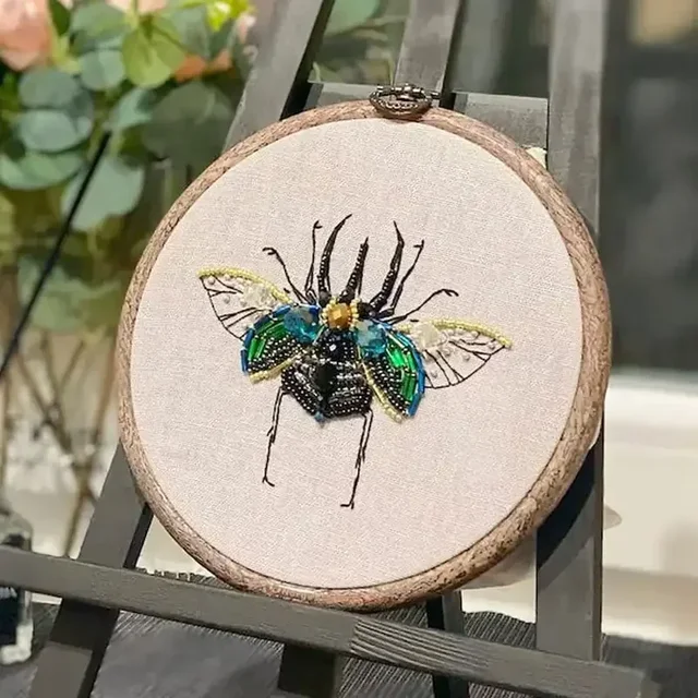 Kit de broderie de perles d'insectes, bricolage, artisanat, dessin animé, point de croix, série d'insectes, broderie de perles, ensemble de motifs d'insectes gravés 2