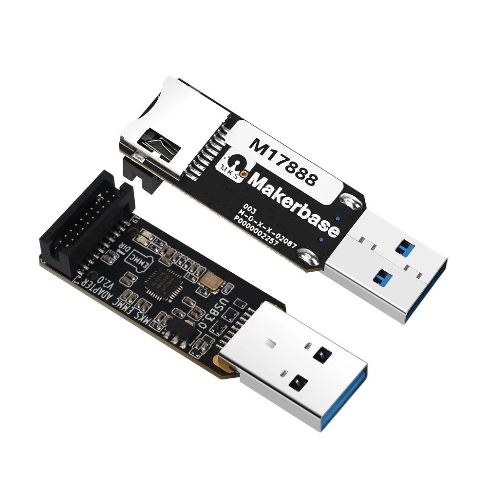 

Makerbase MKS EMMC-ADAPTER V2 USB 3.0 Reader For MKS EMMC Module Micro SD TF Card MKS Pi MKS SKIPR