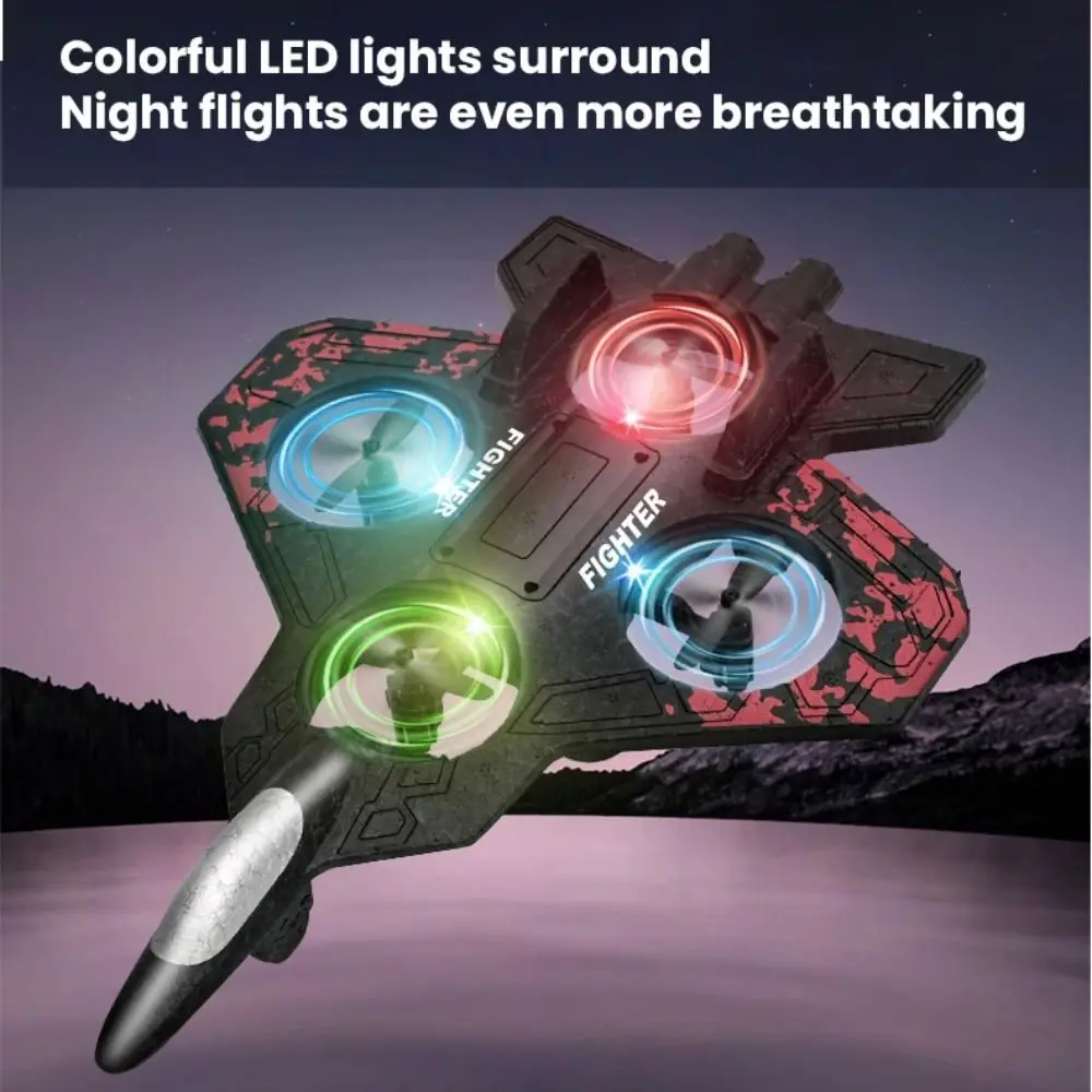 EPP Foam Remote Control Foam Fighter Gravity Sensing RC Drones Four Motor Helicopter Toy Portable 2.4G Stunt RC Hobby Jet Plane