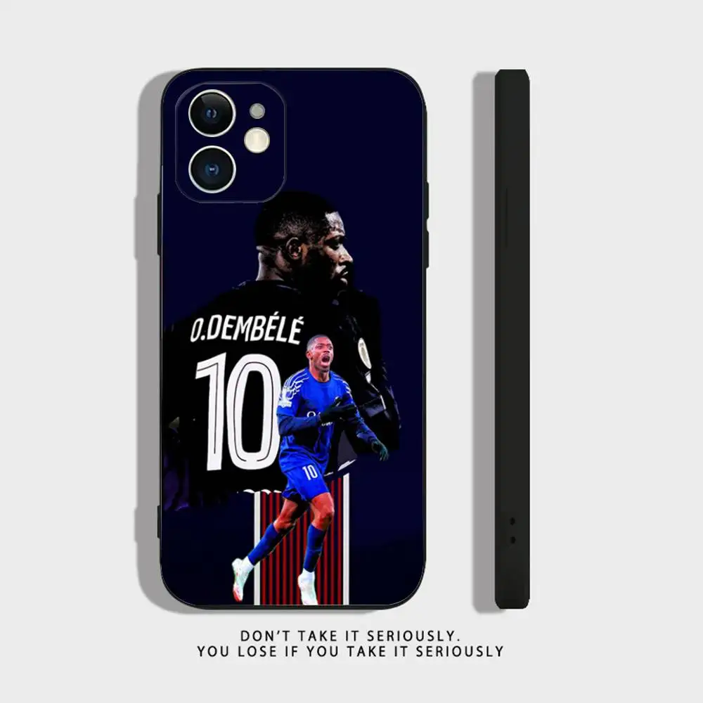 Shockproof Silicone Black Football Phone Case