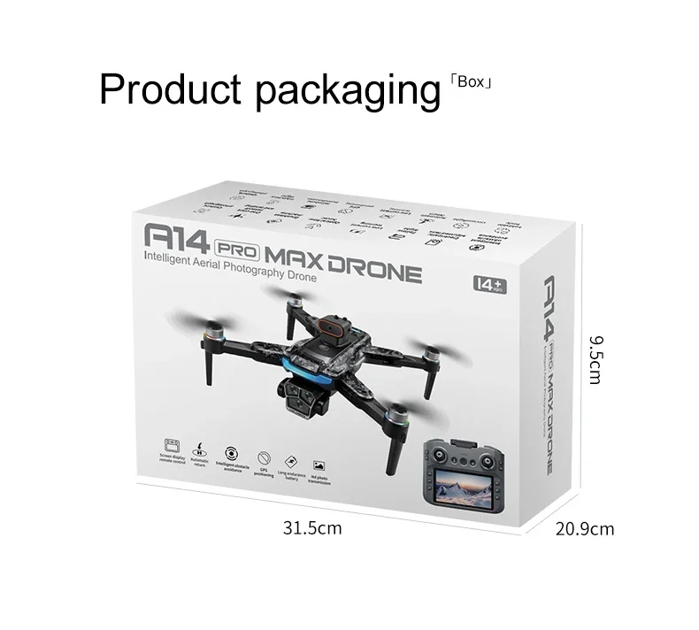 Xiaomi A14 Pro max GPS Brushless 8K Triple Camera HD Optical Flow Intelligent Ob