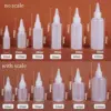 10PCS 10ml/20ml/30ml/50ml/60ml/100ml Plastic Squeeze Bottles Empty Dropper bottles with Scale for Solvents Ink Liquid Container 6