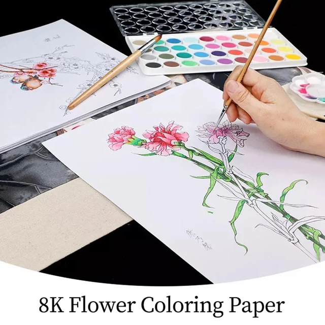 Watercolor Paper 8k Line Draft Hand-painted Coloring Book For Adults  Copying Script Beginner Children's Drawing Art Supplies - Sketchbooks -  AliExpress