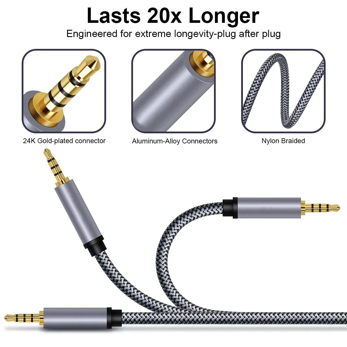 Premium 3.5mm Male-to-Male Stereo Audio Cable