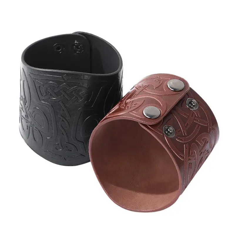 

Arm Cuff Wrist Cuffs Bracers In Retro Style Medieval Faux Leather Arm Wristband Vintage Arm Bracer For Men And Women And Cosplay