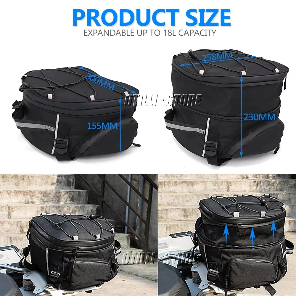 Borsa Da Viaggio Impermeabile Per Moto BMW R1300GS – Top Bag In Nylon Con 4 Cinghie Regolabili E Fissaggio Accessori Per Bauletto