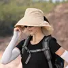 Women Wide Large Brim Sun Hat Bucket Hat Summer Outdoor Fishing Hiking UV Anti Neck Protection Shawl Visor Cap Ladies Hat Bonnet 3