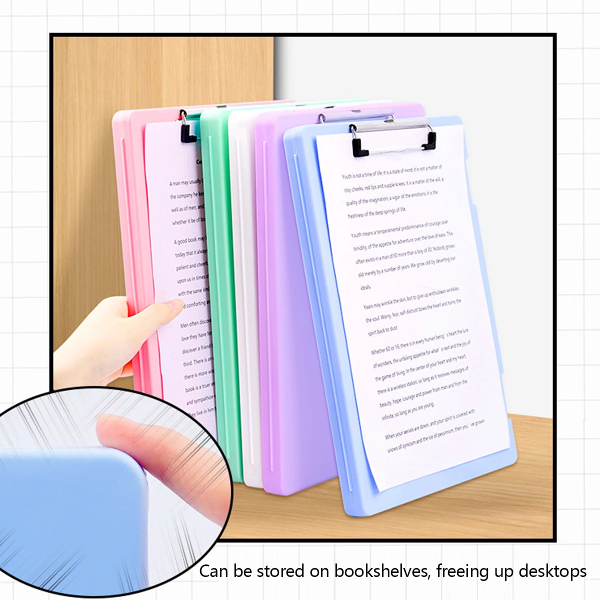 A4 Clipboards File Folder Box for Efficient Paper Storage for Students file folders,file box organizer