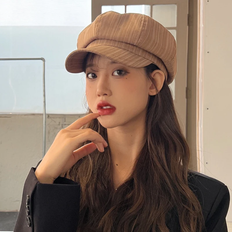 HT4026 Spring Autumn Women Hat New Fashion Octagonal Cap Female Vintage Beret Hat Ladies Retro Berets for Women berets hat