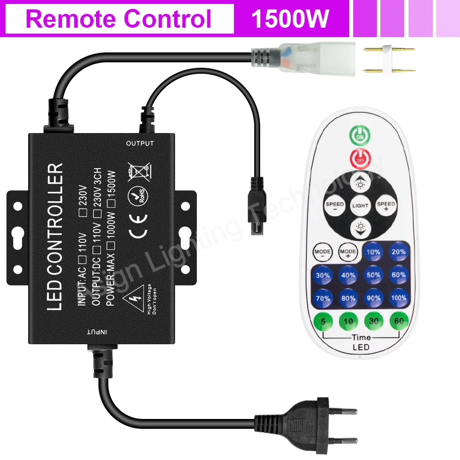LED ׿ Ʈ  Ʈѷ, 5050 ܻ ׿ Ʈ, , , , 2 , 23 Ű, IR  750W, 1500W, AC 220V