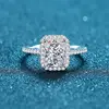 W. Crushed Ice Cut 1ct 2ct Moissanite D Color Gemstone  925 Sterling Silver Engagement Ring for Women Jewelry Gift 5