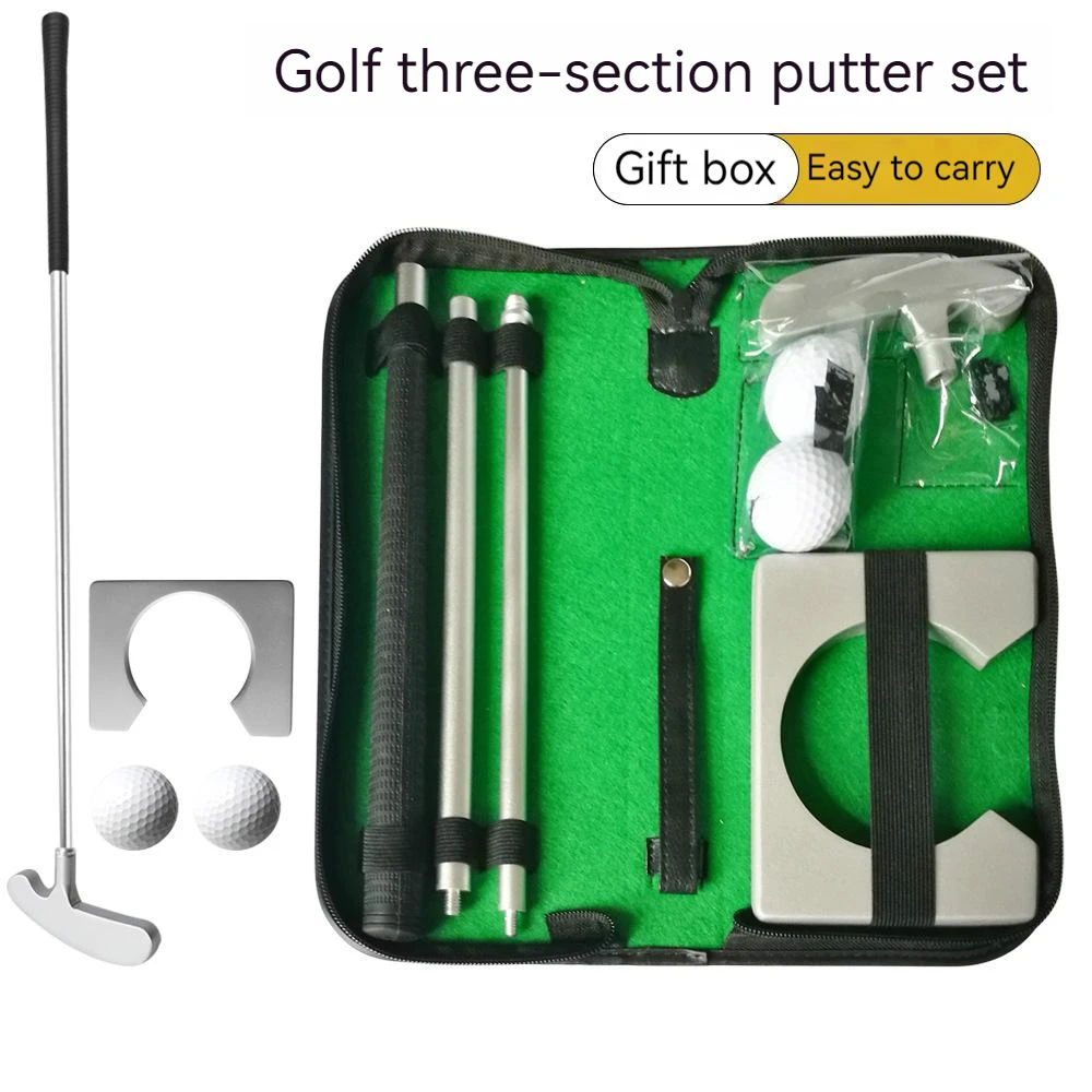 Set Di Putter Da Golf Kit Di Pratica Per Attrezzature Da Mini Golf Portatile Asta Combinata A 3 Sezioni Con 2 Palline Da Golf Per Allenamento Per Kit 