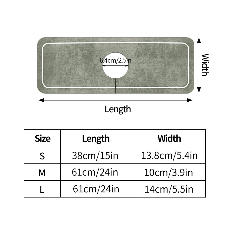 Upgraded Diatomite Sink Splash Guard Kitchen Faucet Absorbent Mat Drip Catcher Drying Faucet Pad For Counter Bathroom Bar