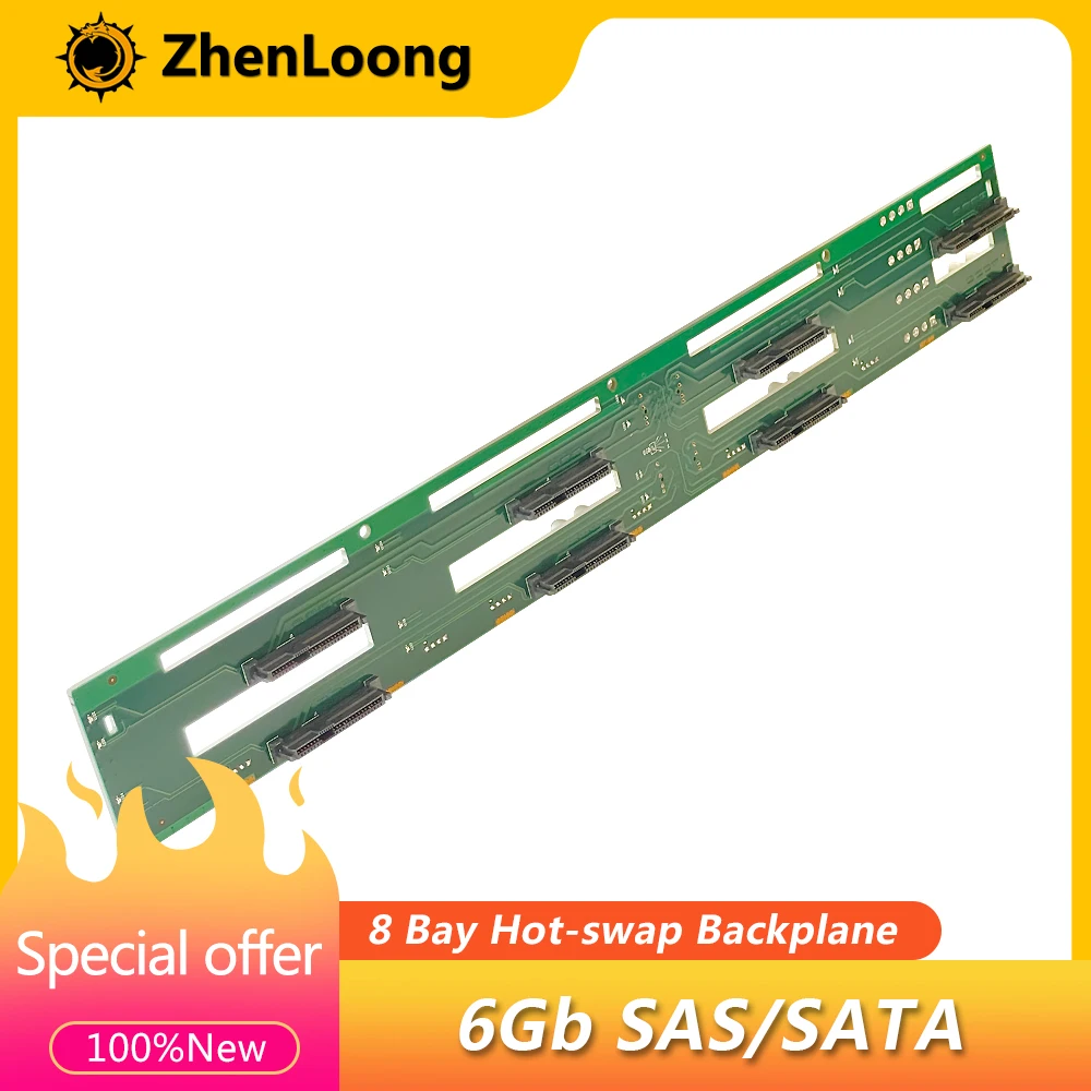 

ZhenLoong 8 Bay Ports Hot Swap Hard Drive Disk Mini SAS SATA Backplane 6Gb HDD Only For Our Rack Server Chassis