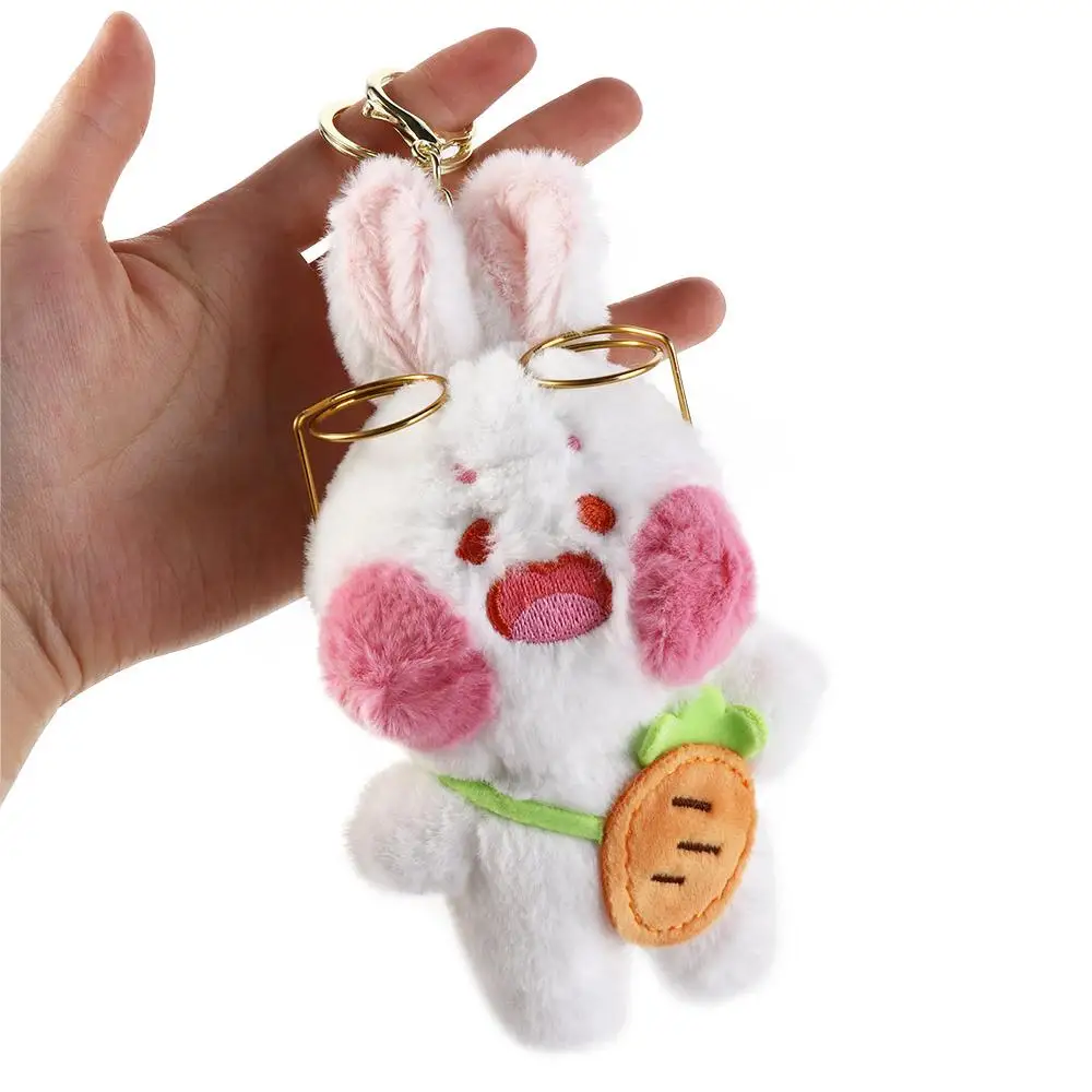 

Radish Plush Rabbit Pendant Glasses Rabbit Netred Wearing Glasses Rabbit Toy 15cm Lalafanfan Rabbit Birthday Gift