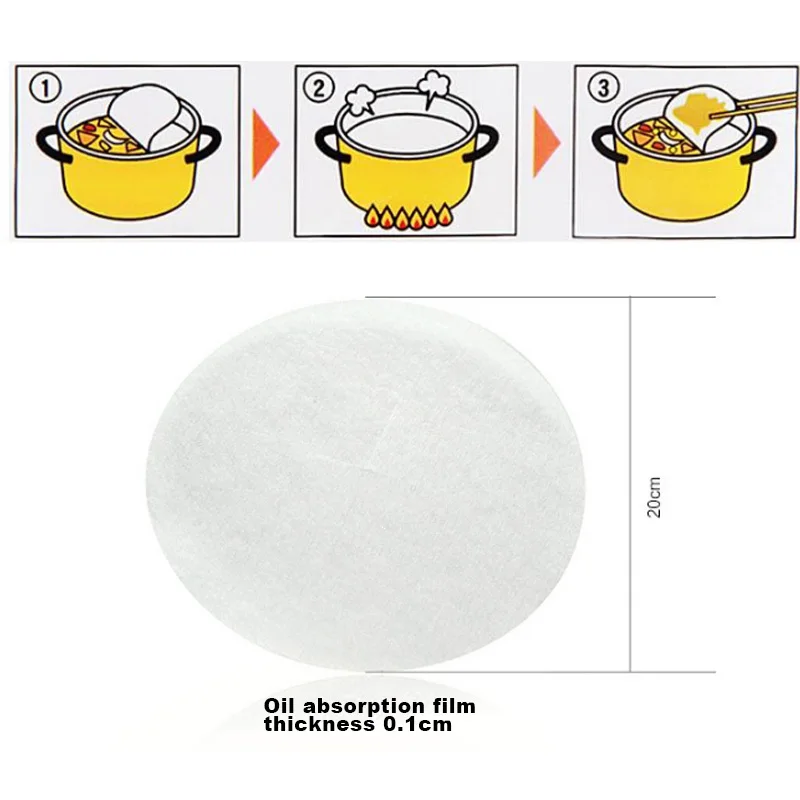 Kitchen Oil Absorbing Film Cooking Baking Barbecue Food Mat Soup Oil Absorption Film Blotting Paper Kitchen BBQ