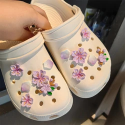 Romantic Cherry Blossom Shoe Charm - Elegant Petal & Branch Decorations (08)