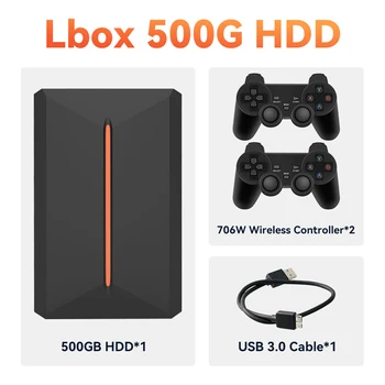 Launchbox 500G Gaming Hard Drive Emulator Game Consoles For PS4/Switch/Game Cube/PS3/PS2/WII/WIIU Built-in 3700+ 3D&AAA PC Games 7