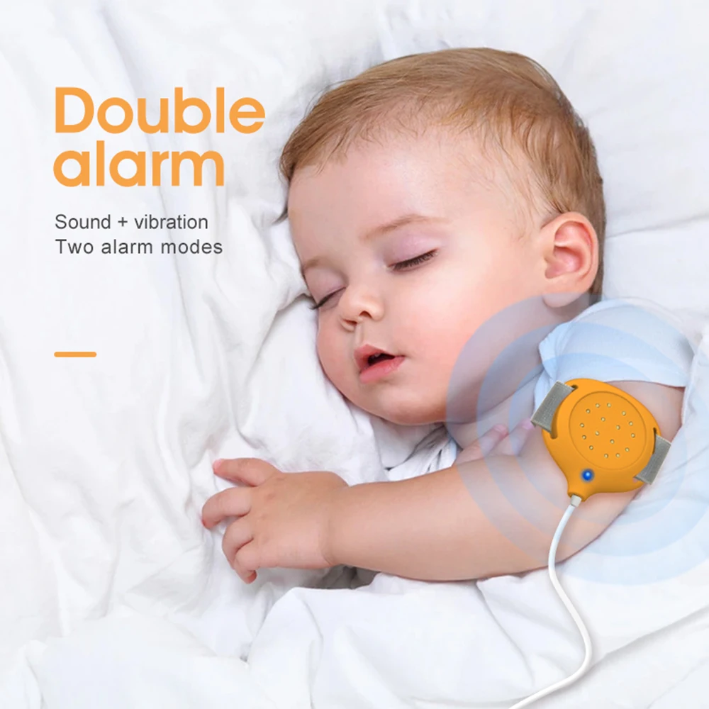 Wired Baby Bedwetting Alarm Pee Alarm for Boys Grils Kids Potty Training Elder Care with LED Indicator Light Vibration & Sound