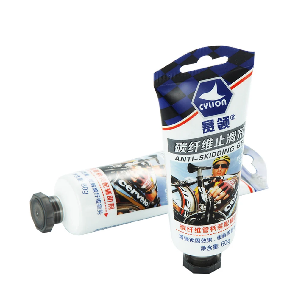 

60g Carbon Fiber Anti Slip Agent Road Bike Seat Tube Front Fork Stem Grease Bicycle Oil Lubricant Cycling Repaire Maintenance