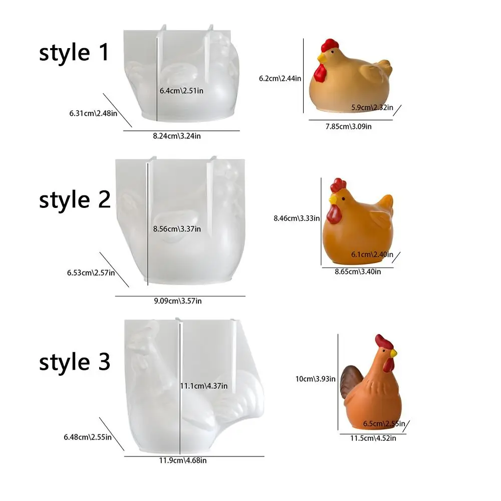 Cute 3D Chicken Candle Mold DIY Crafts Non-Stick Plaster Cement Mould Reusable Flexible Silicone Chick Mold Easter Decor