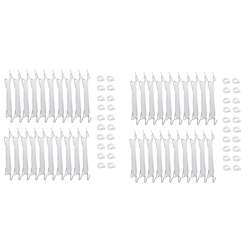 

2X Tomato Support Hooks With Tomato Clips,Vine Hooks To Prevent Tomatoes Pinching Or Falling Off With String Rope