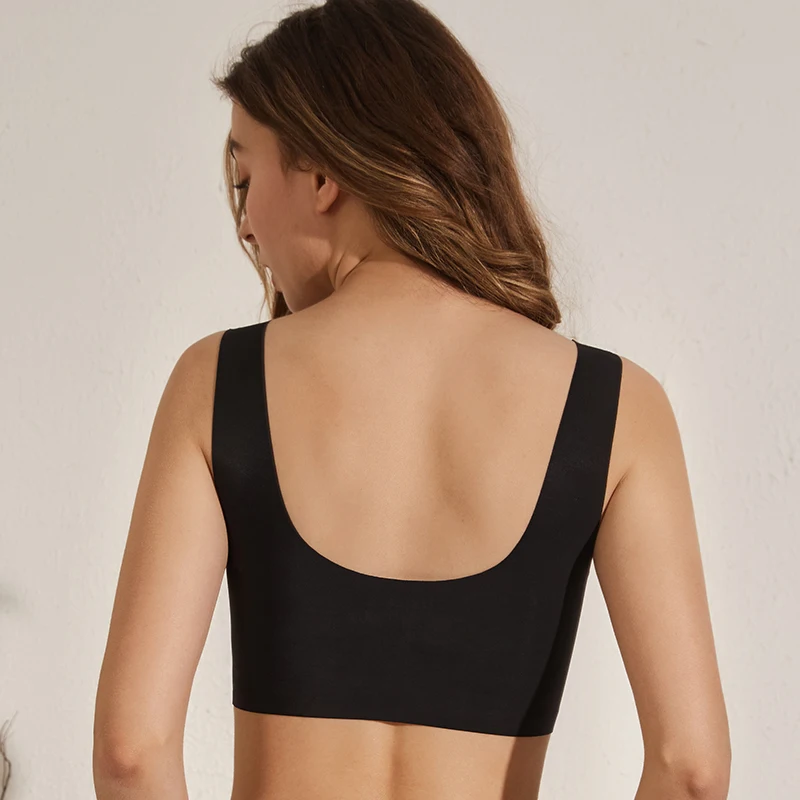Women's Sports Brassier Bra Adjustable Front Closure Underwear  Extra-Elastic Breathable Lace Trim Bralette