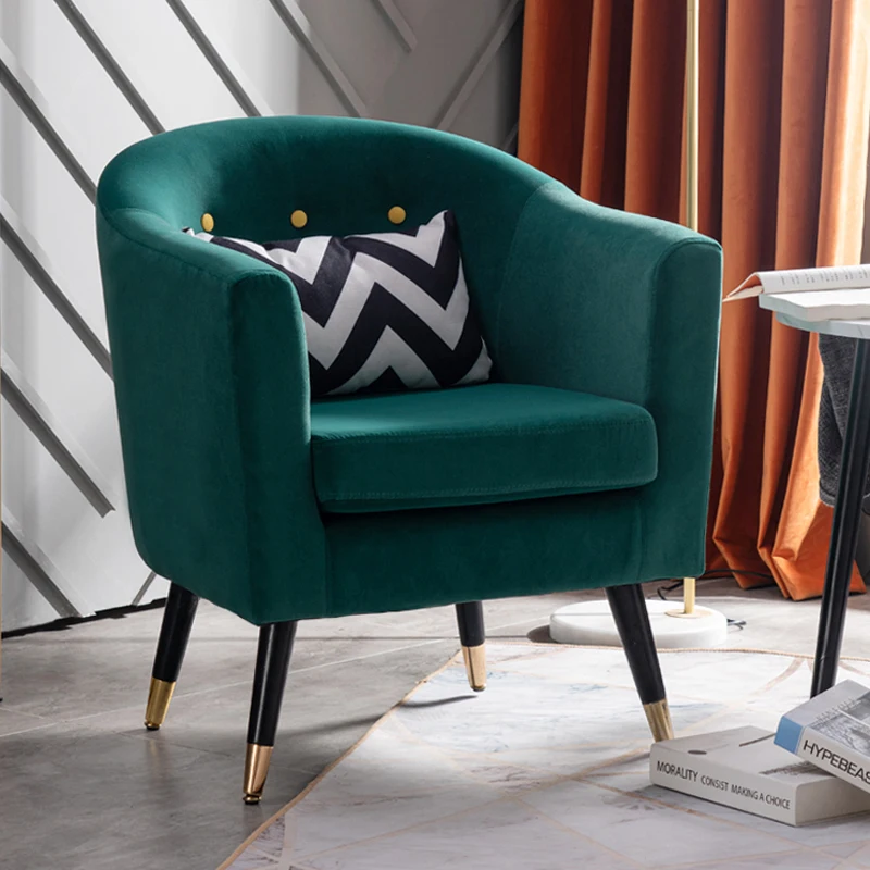 

Relax Comfy Living Room Chairs Lounge Rocking Designer Makeup Floor Chair Nordic Arm Dining Muebles Library Furniture WWH40XP