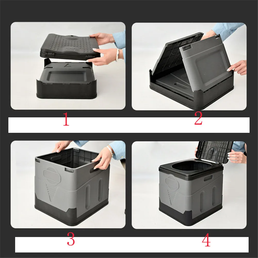 Portable Outdoor Folding Toilet Car Travel Emergency Integrated Toilet Self-driving Tour Outdoor Camping ABS Material