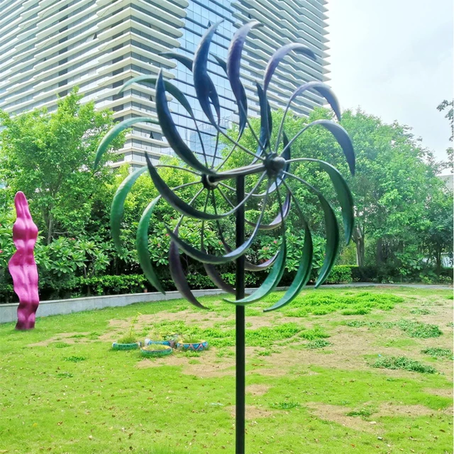 Forgó Szélmalom Vintage Kerti Szélfutó Őrölt Dugóval - Image 2