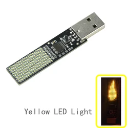 LED Dot Matrix Display Module with Adjustable Candle Light and Countdown Feature (Yellow)