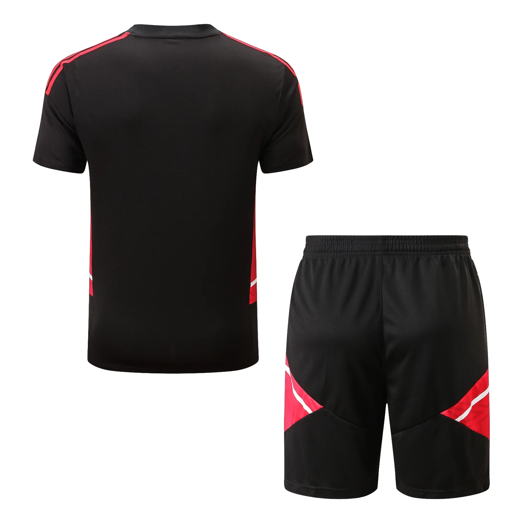 Adidas Soccer Jerseys Men Short-sleeved and Above-the-knee Shorts Classic Competition Comfortable Training Suit Red