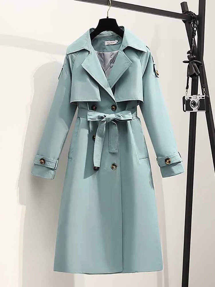 Heliar damski długi płaszcz moda płaszcz wiatroszczelny dwurzędowy prochowce zielony pas wiatrówka zimowa 1 Heliar damski długi płaszcz moda płaszcz wiatroszczelny dwurzędowy prochowce zielony pas wiatrówka zimowa 1