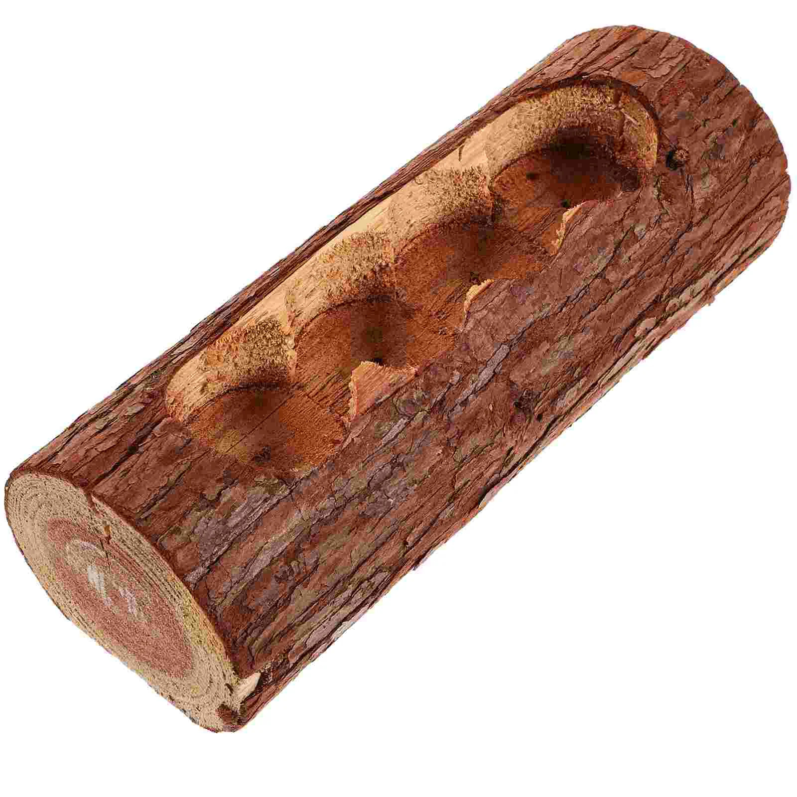 

Outdoor Decor Tree Trunk Flower Vase Wooden Rustic Succulent Planter Box Wood Succulent Pot Plant Container Box Retro