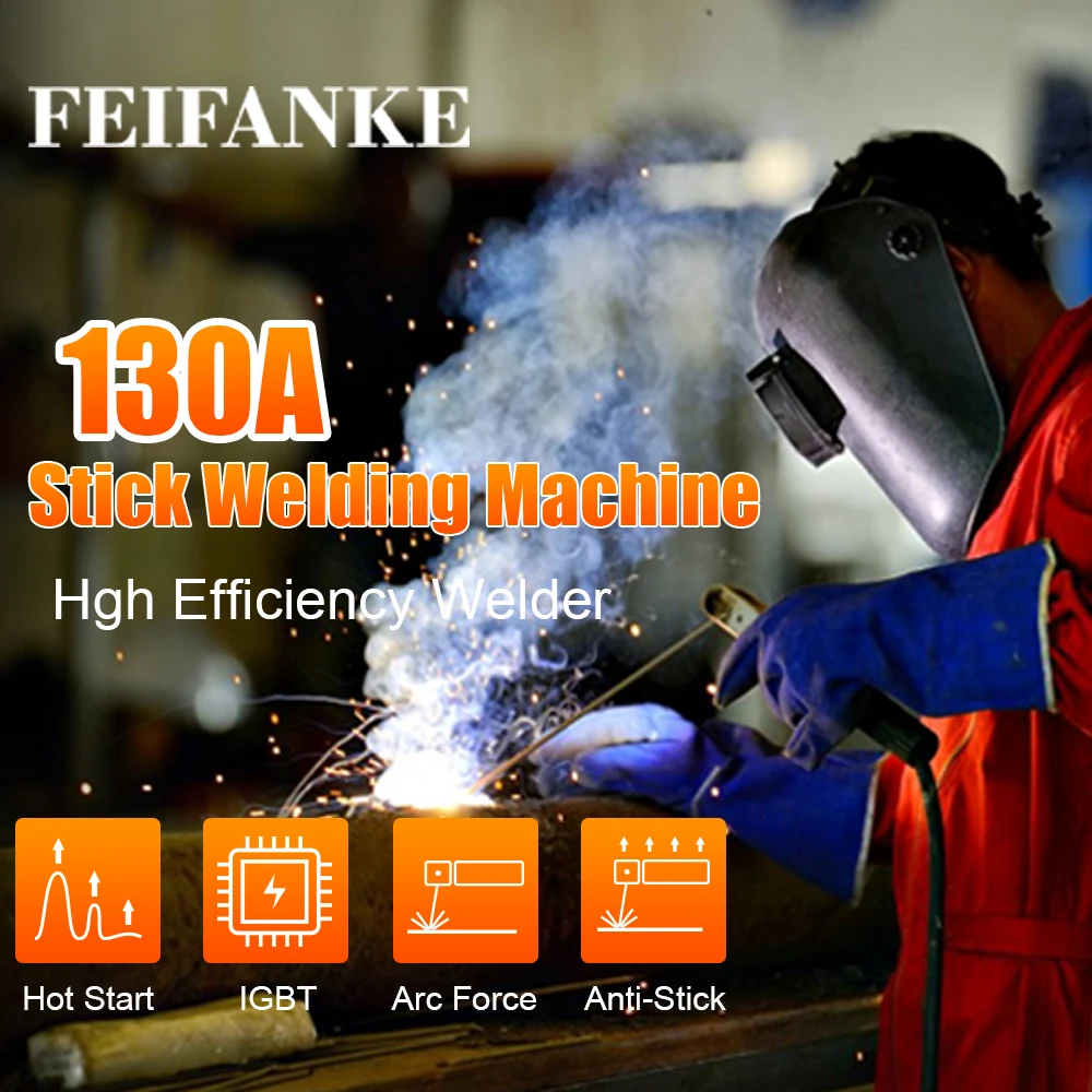FEIFANKE ARC130 Welder Machine Portable Stick Welder IGBT Inverter Digital Display LCD Home DIY High Quality ARC Welder 2