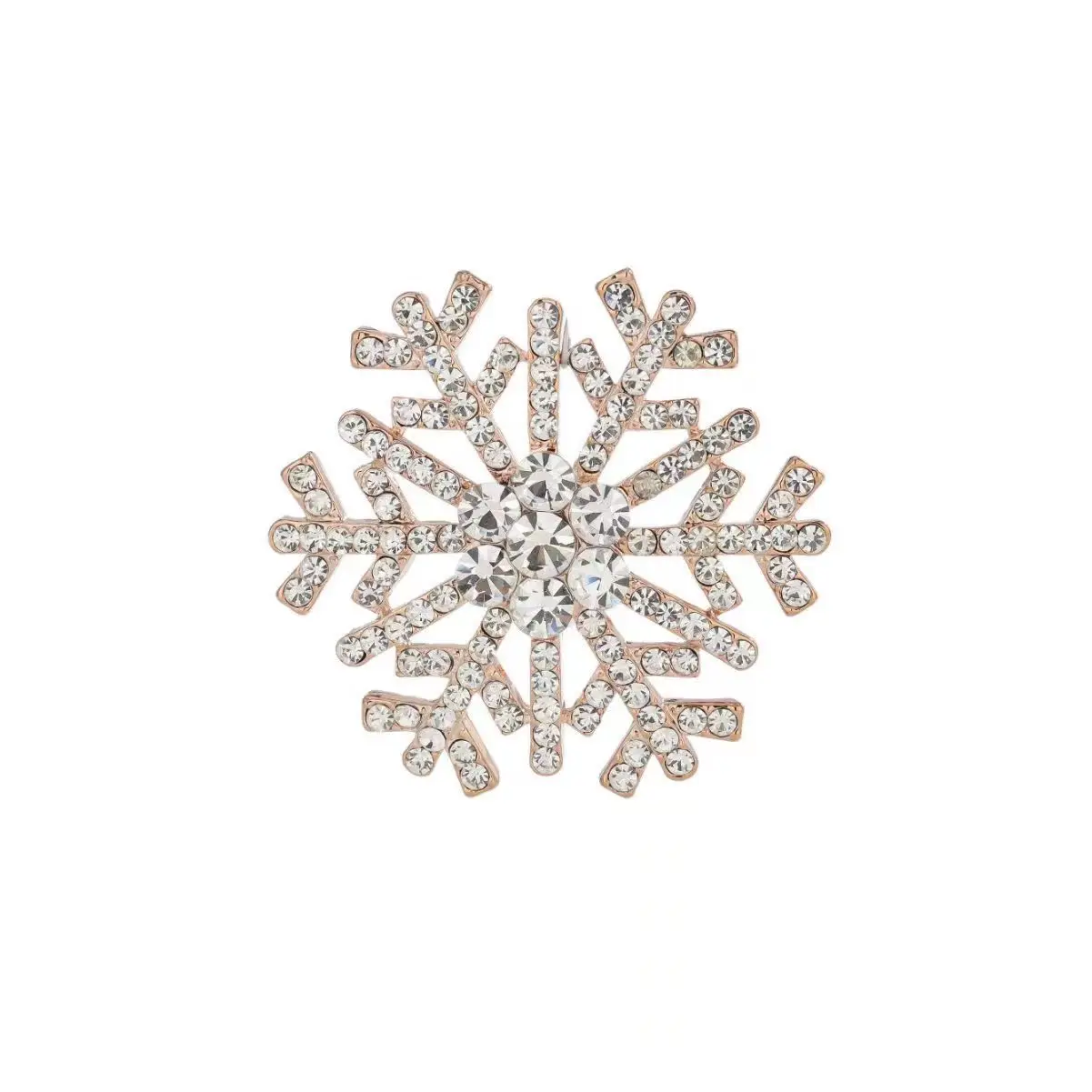 

Christmas gift 2023 Autumn/Winter Snowflake Brooch Full of Diamond Super Flash pin corsage accessories