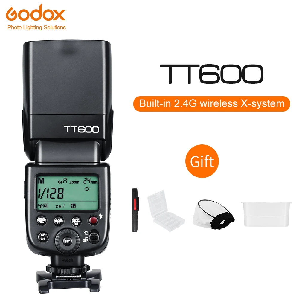 

Godox TT600 TT600S 2.4G Wireless GN60 Master/Slave Camera Flash Speedlite for Canon Sony Nikon Pentax Olympus Fuji Lumix