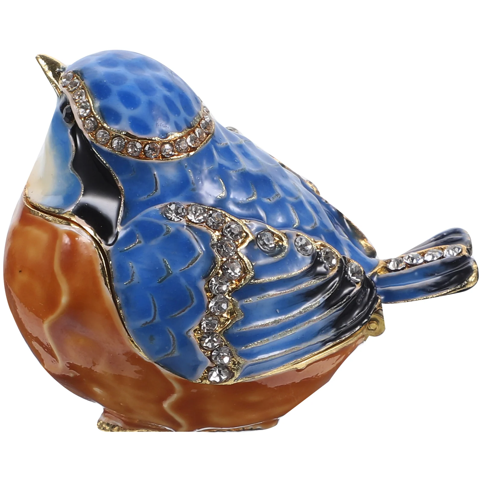 

Animal Bird Statue Small Jewelry Boxes for Gifts Household Trinket Zinc Alloy Earring Travel Holder Figurines