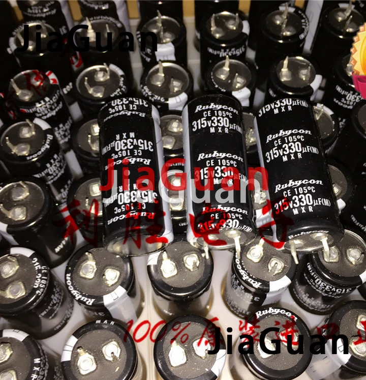 Japão Rubycon Mxr 315v330uf 22×50 mm Alumínio Capacitor Eletrolítico Mxr 330uf 315v ce 105 Graus 330uf 315v Peças 10 Peças Novo