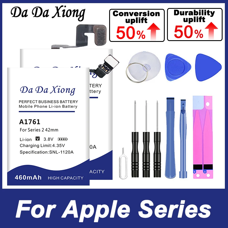 2023 Batteria Di Alta Qualità Per Apple Watch Series 1 2 3 4 5 6 Gps Lte 38Mm 40Mm 42Mm 44Mm Batterie Di Rinnovo + Strumenti Gratuiti