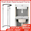 Stainless Steel Wash Basin C-shaped Mouth Fixed Support Bracket Kitchen Bathroom Toilet Height Adjustable Basin Support Frame 1